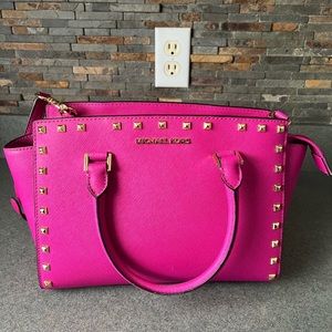 MK medium studded Selma messenger